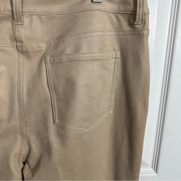 Chico's size 2 (approx size 12 US) suede-feel beige pants, straight leg - Picture 7 of 13